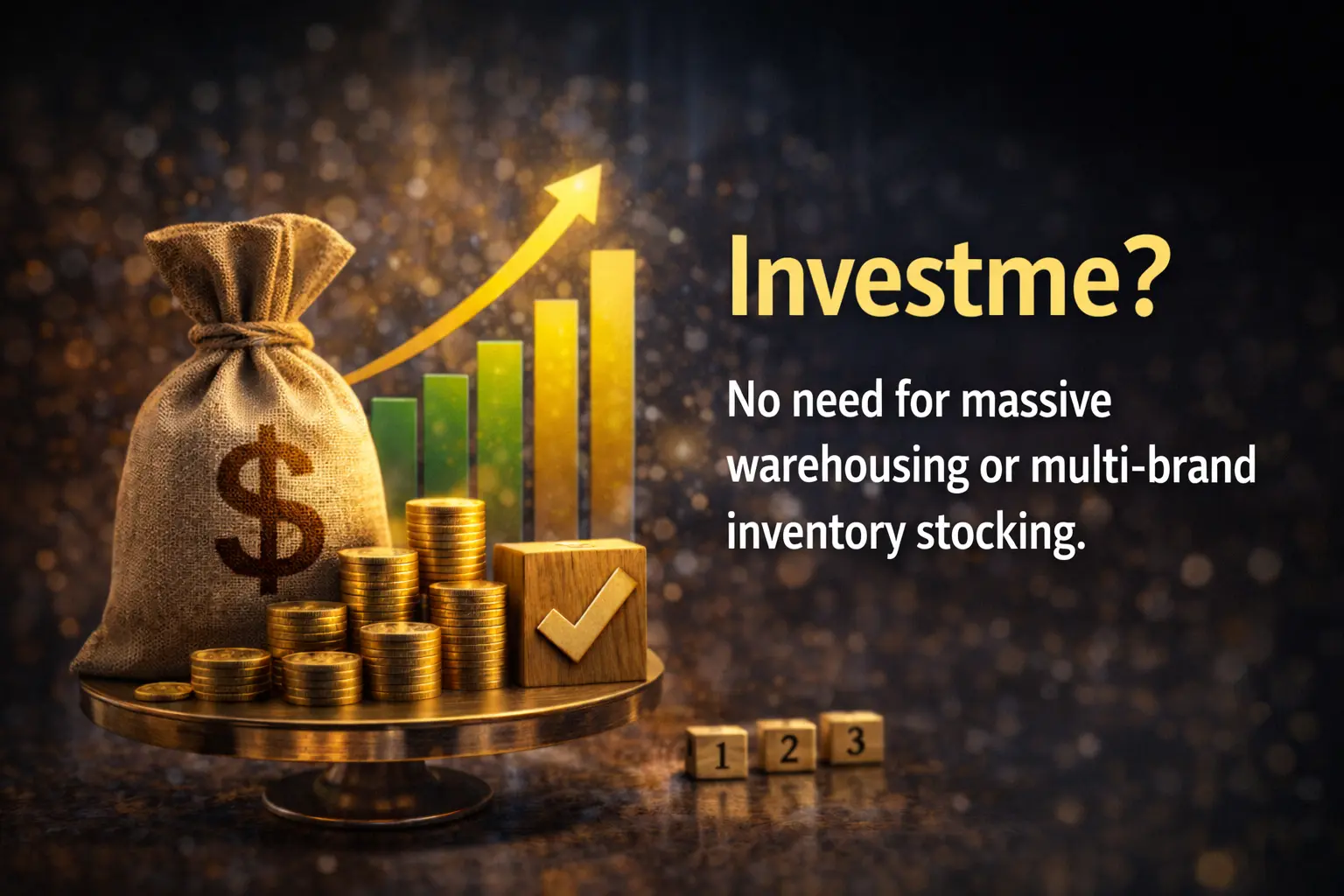 Investme No need for massive warehousing or multi brand inventory stocking