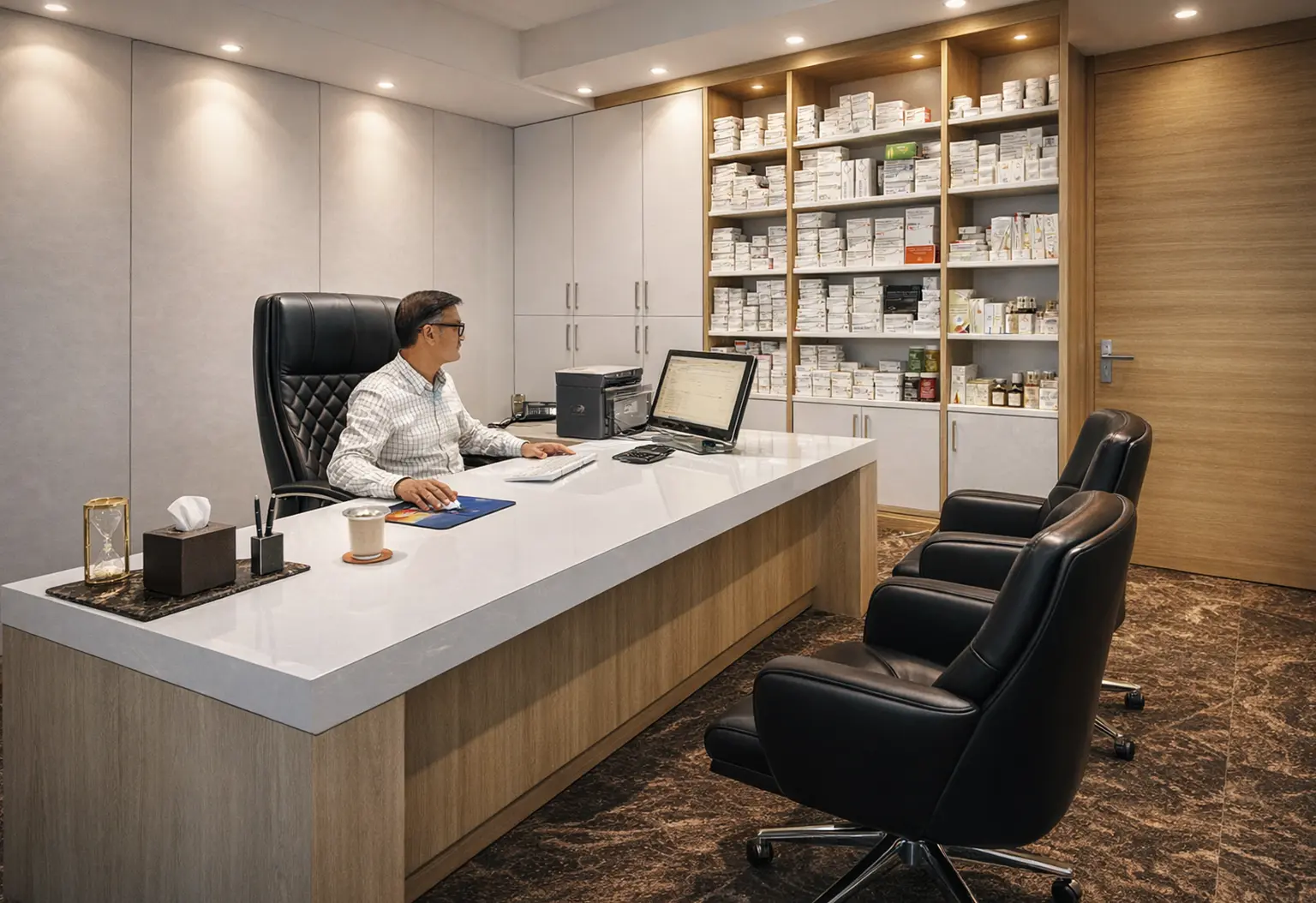 Naveen Jain, Founder and Managing Director of Panmlabs India, at his office.
