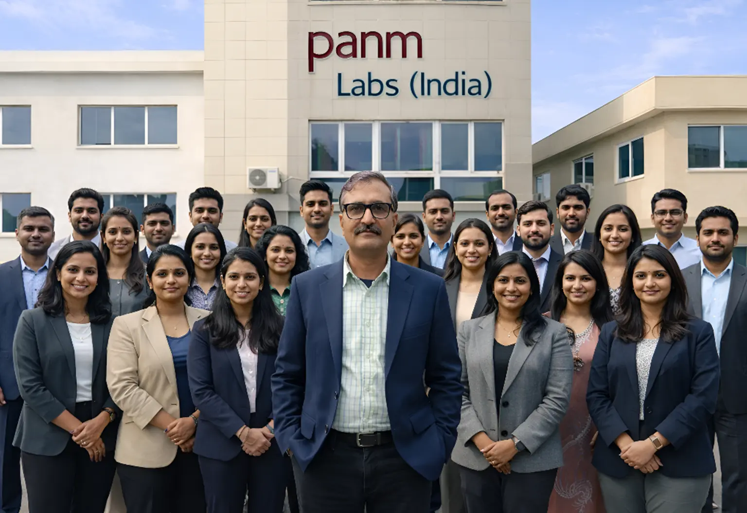 Naveen Jain, Founder and MD, with the dedicated Panmlabs India team at their corporate headquarters.