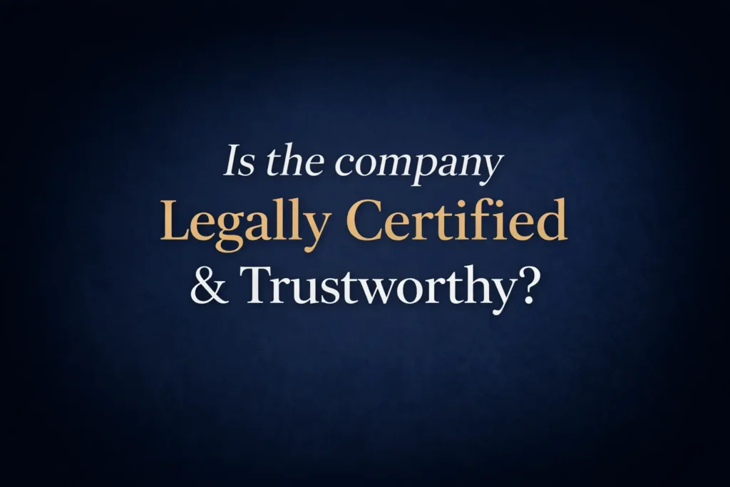 Is the company legally certified