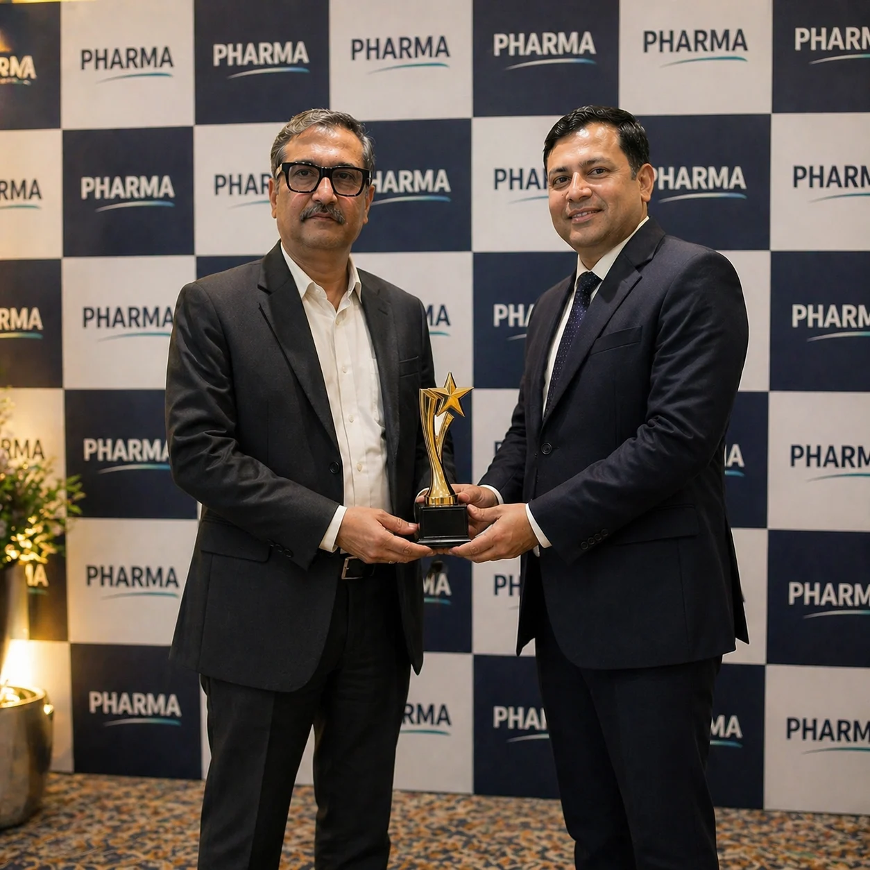 Naveen jain taking pharma award